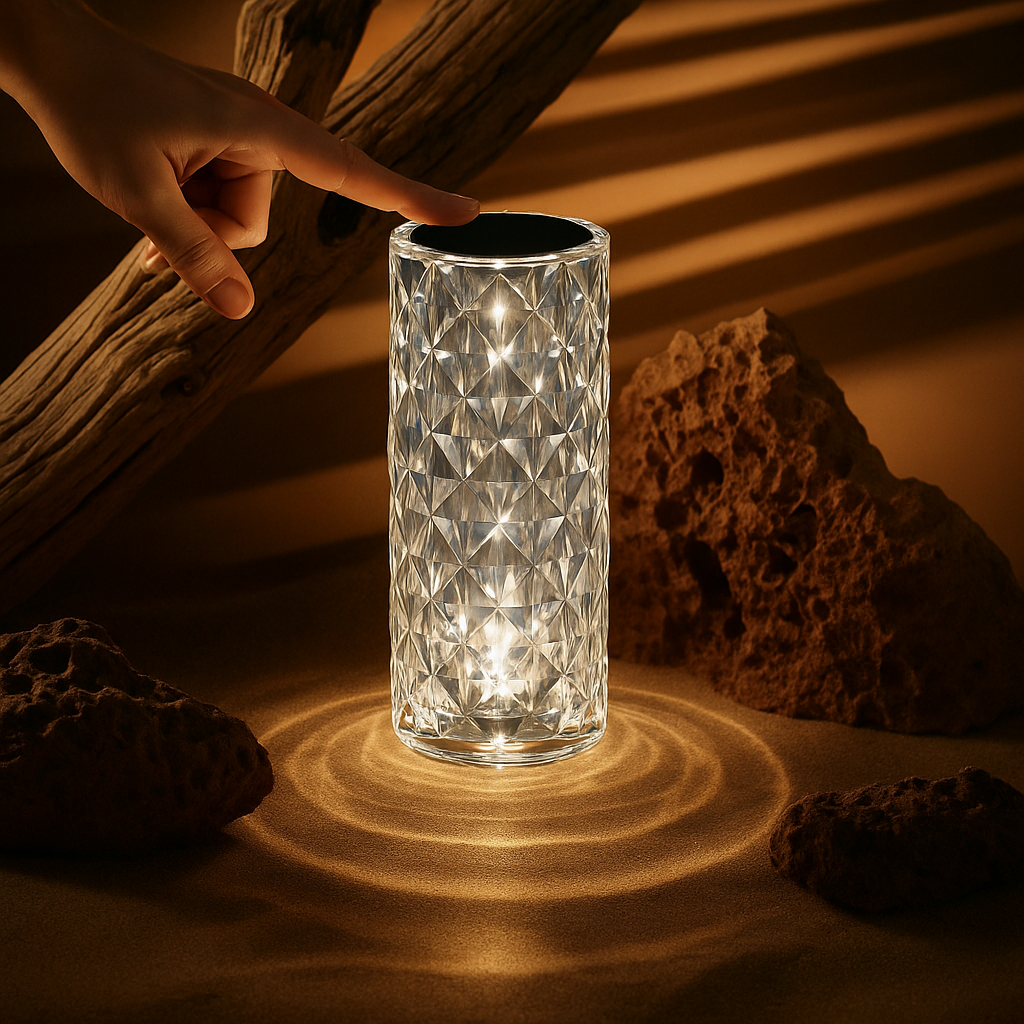 GlowElegance Luminated Crystal Vase: Illuminate Your Décor in Style