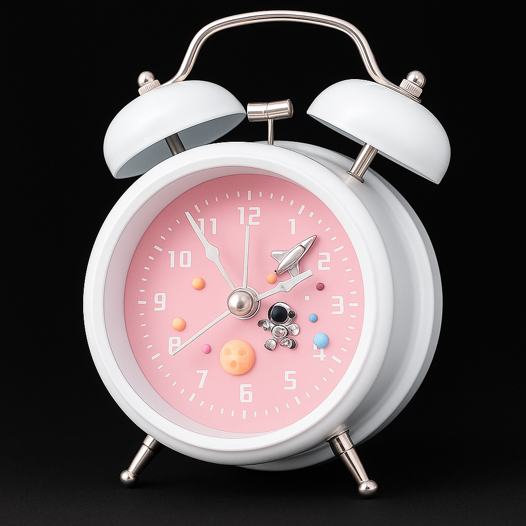 The New Stylish Mini Pink Alarm Clock for Home Decor