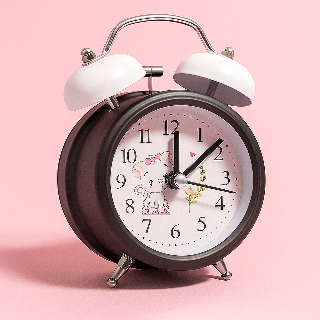 The New Stylish Mini Pink Alarm Clock for Home Decor