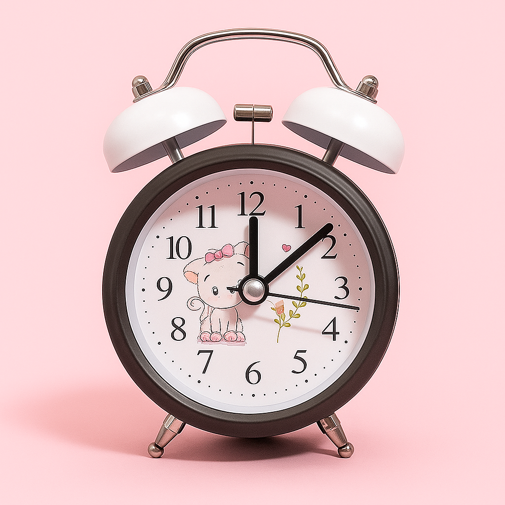 The New Stylish Mini Pink Alarm Clock for Home Decor