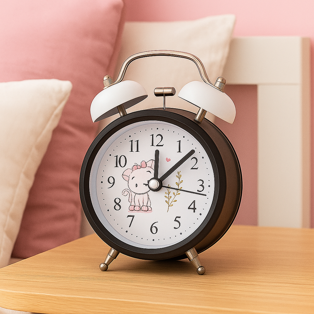 The New Stylish Mini Pink Alarm Clock for Home Decor