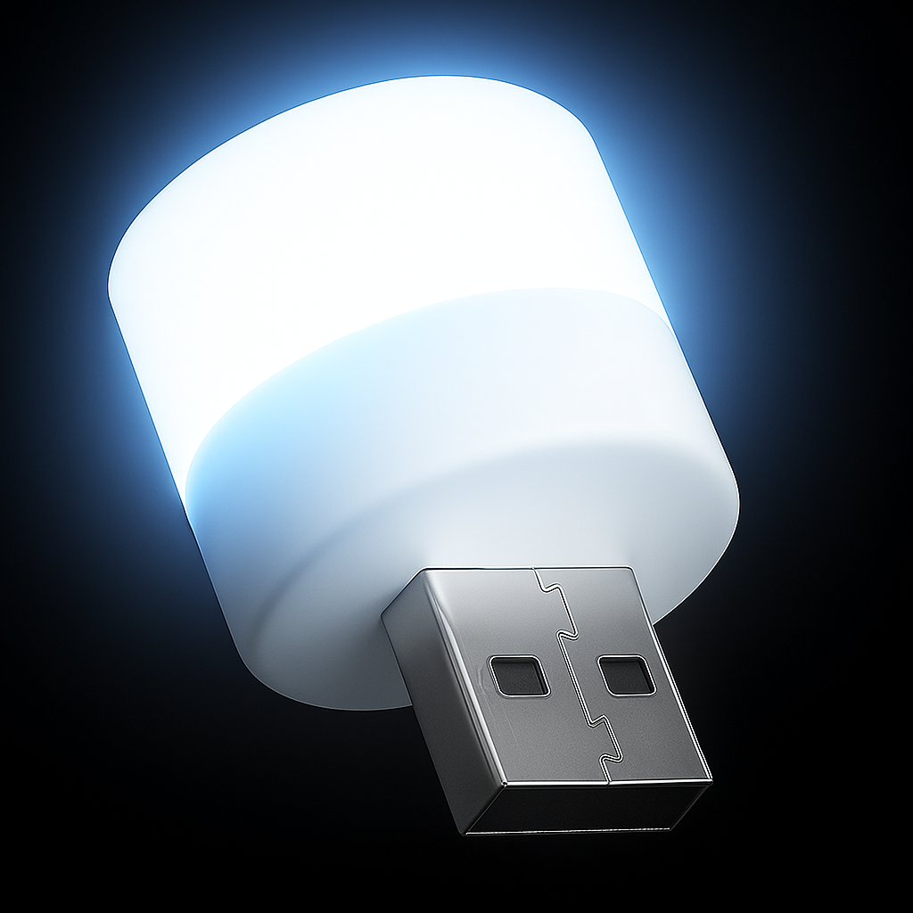Glow Ease USB LED Night Light: Soft & Portable Illumination Anytime  pack of 9pcs