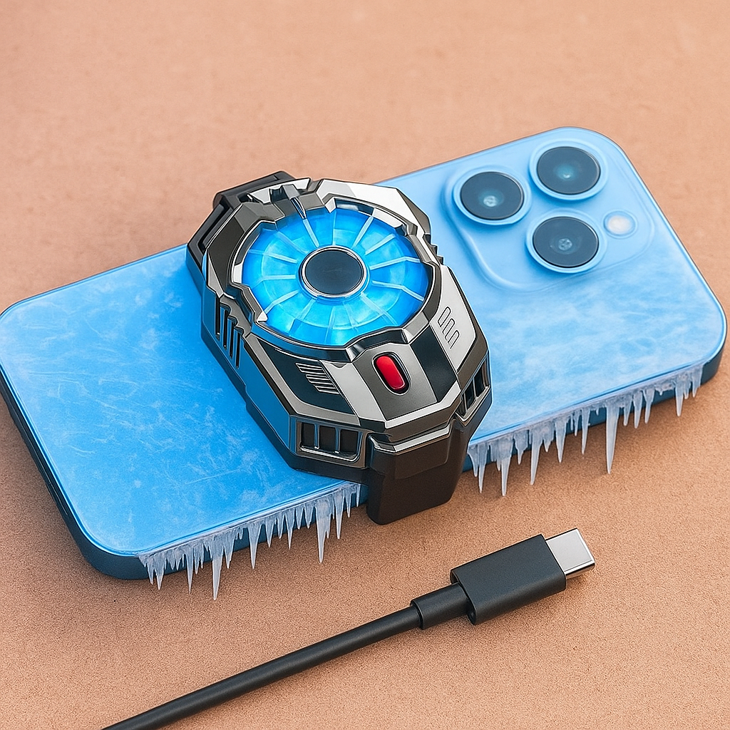 The UltraFreeze Pro: Ultimate Smartphone Cooler for Gaming & Overheat Protection.