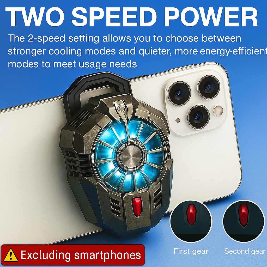 The UltraFreeze Pro: Ultimate Smartphone Cooler for Gaming & Overheat Protection.
