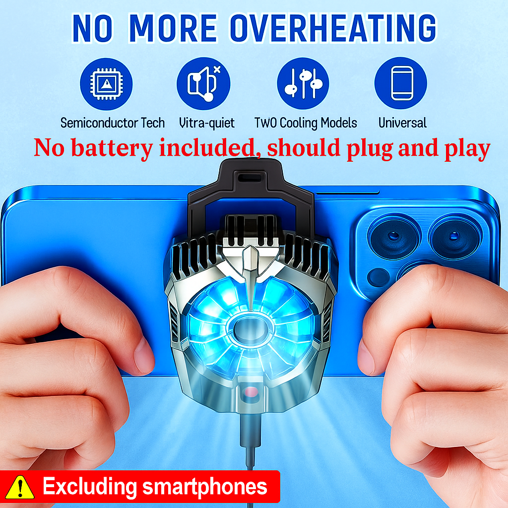 The UltraFreeze Pro: Ultimate Smartphone Cooler for Gaming & Overheat Protection.