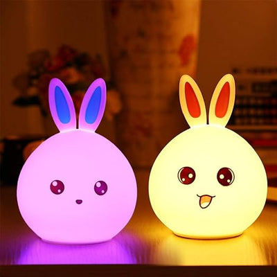 SnapKart Cute Bunny Night Light – Color Changing LED Lamp for Kids & Home Décor