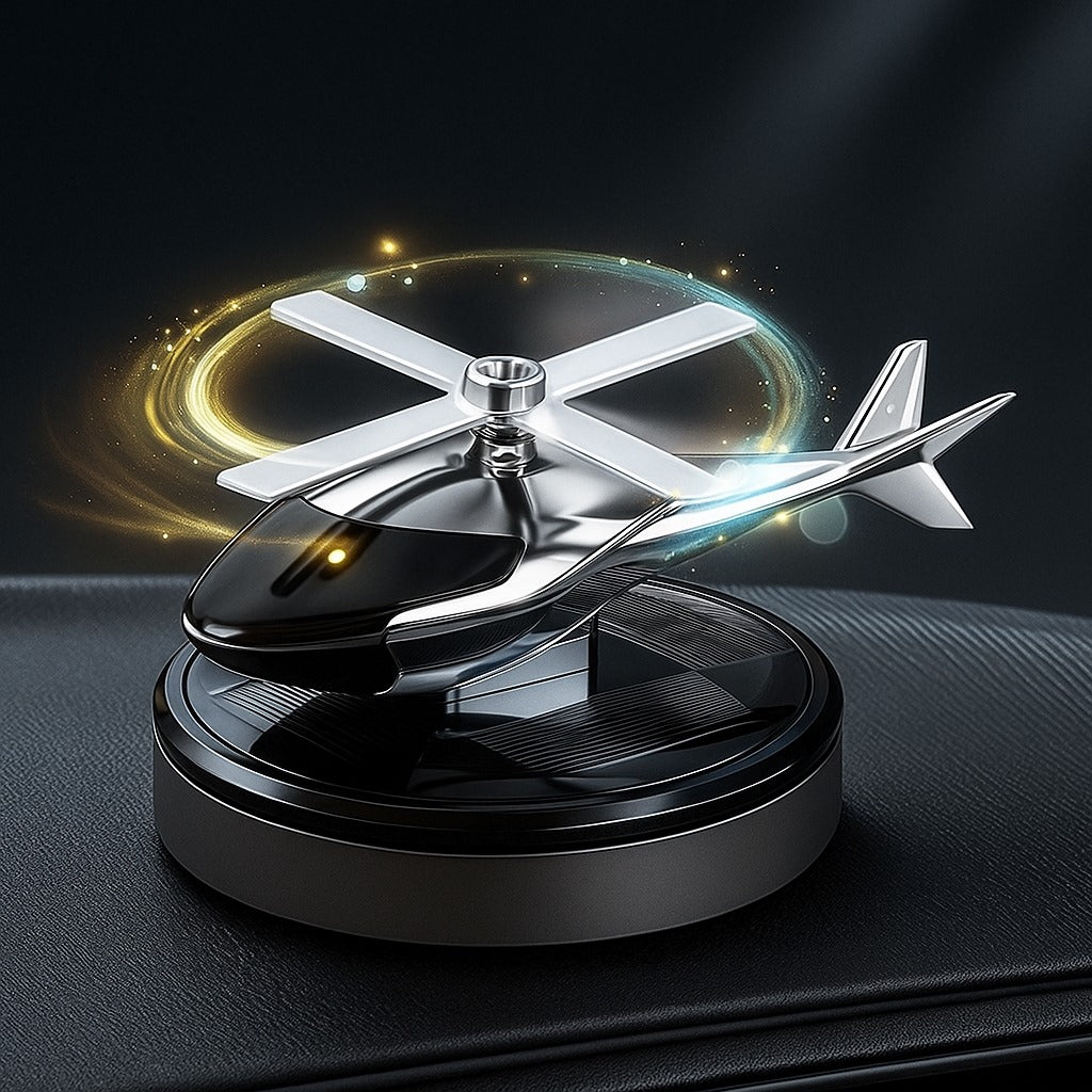 SkySpin Mini Helicopter: Car Dashboard Ornament for Style &amp; Fun