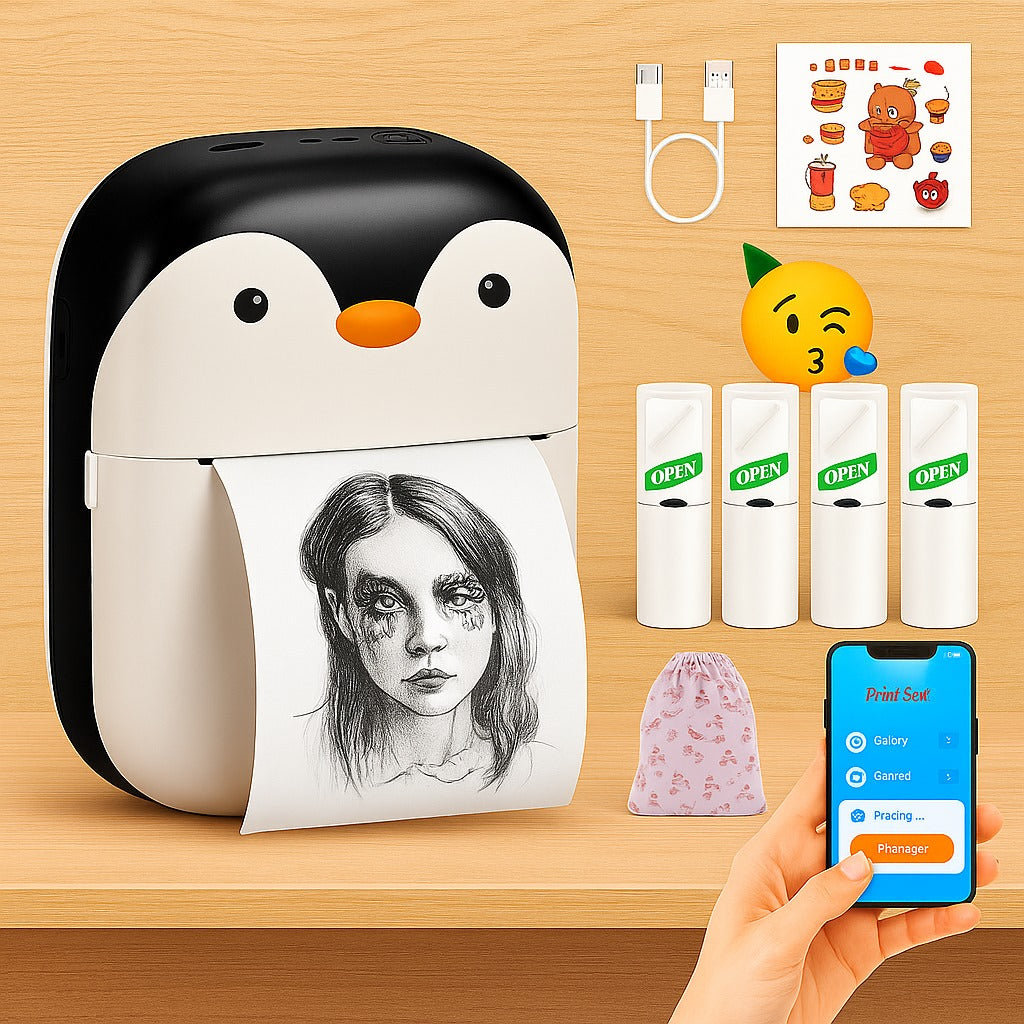 PandaPrint Mini Printer: Cute, Compact & Wireless Printing Anywhere