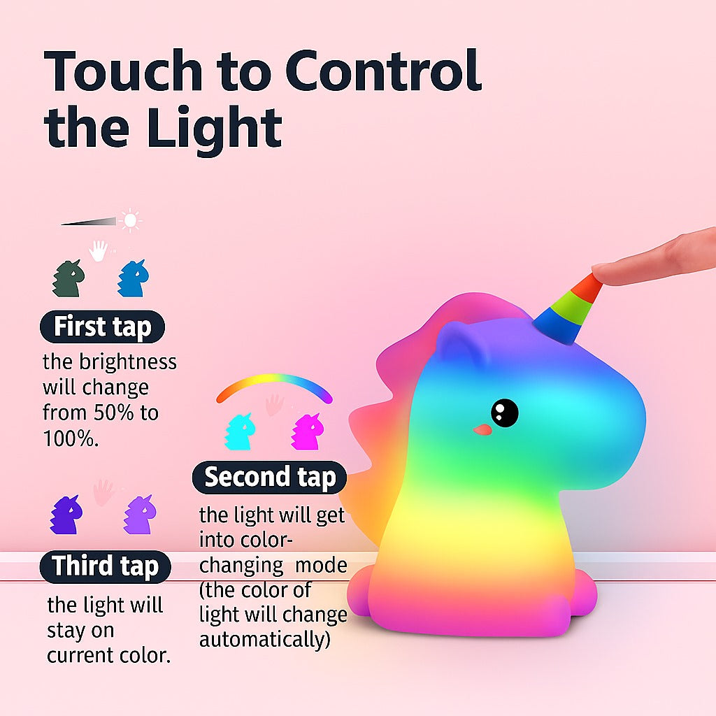 Unicorn Night Light: Enchanting Glow for Kids & Adults