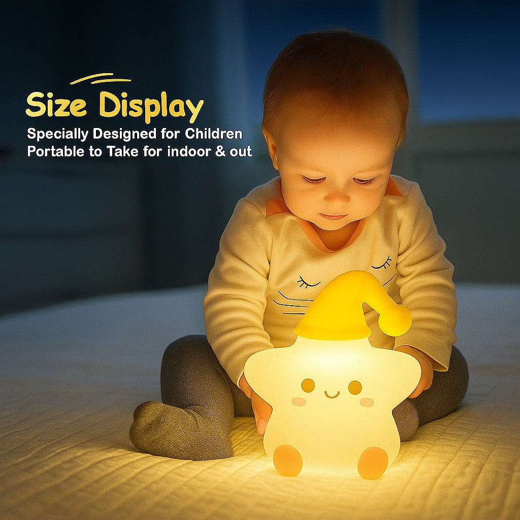 The New Silicone Moon Night Light | USB Rechargeable LED Lamp with 7-Color Changing Modes | Soft Silicone Nursery Lamp for Kids Bedroom Decor | Perfect Baby & Toddler Gift