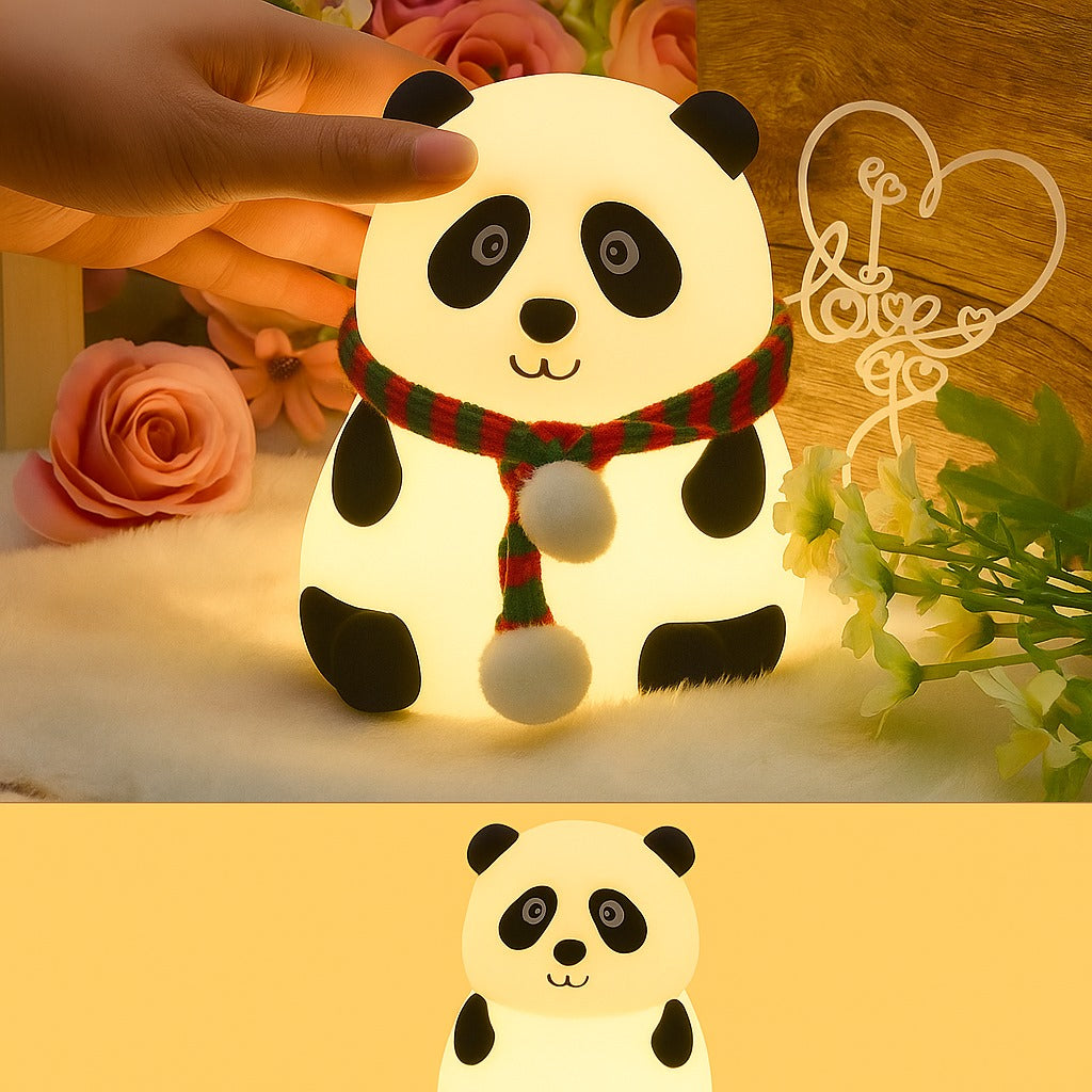 Title = The Adorable Mini Panda Lamp – 16 Color Home Decor Light