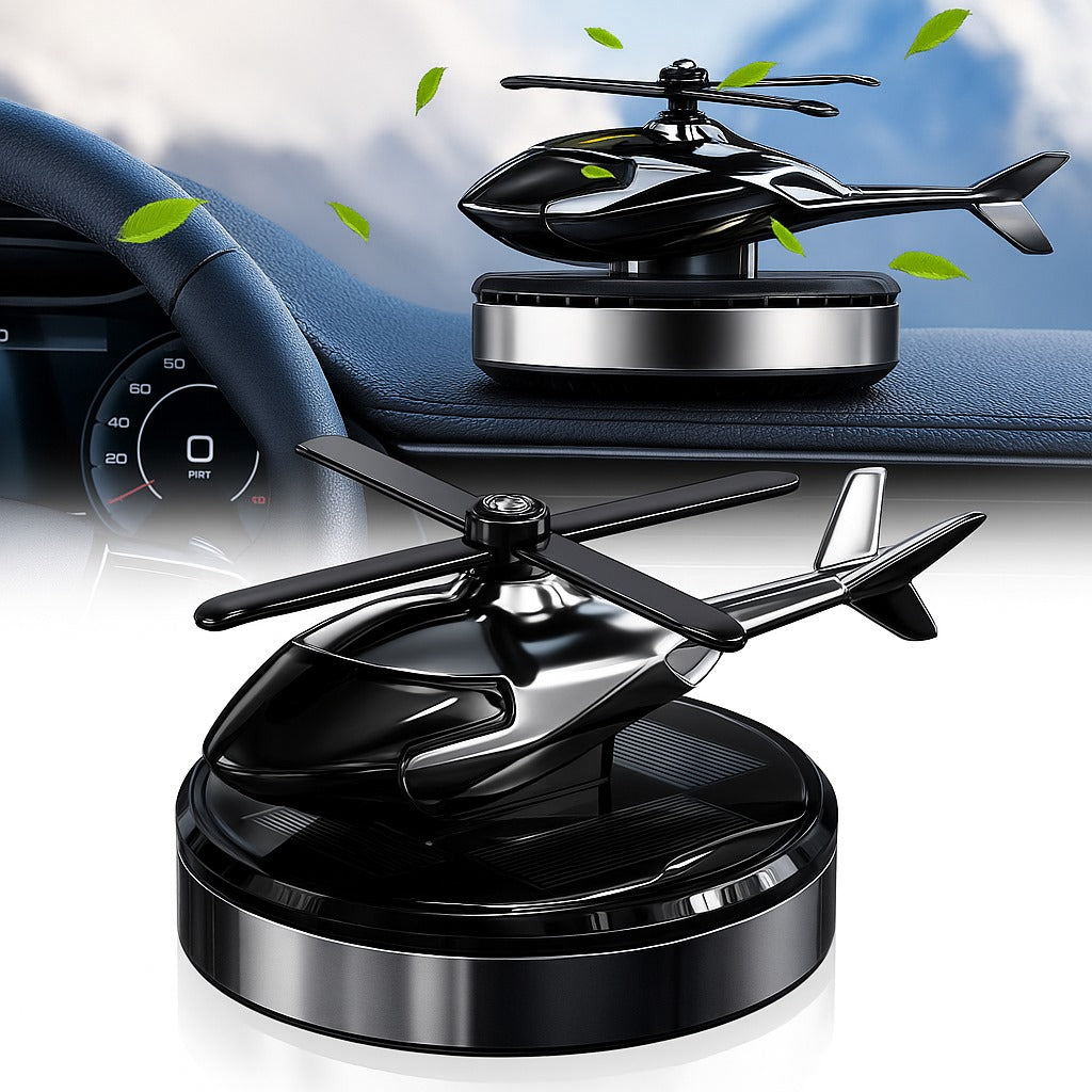 SkySpin Mini Helicopter: Car Dashboard Ornament for Style &amp; Fun